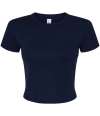 BL1010 1010 Bella Ladies Micro Rib Baby T-Shirt solid navy blend colour image